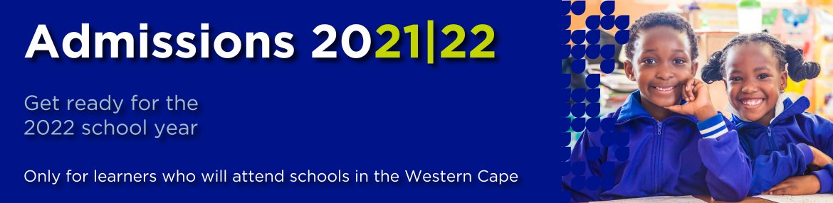 Admissions 2021/22 | Western Cape Education Department