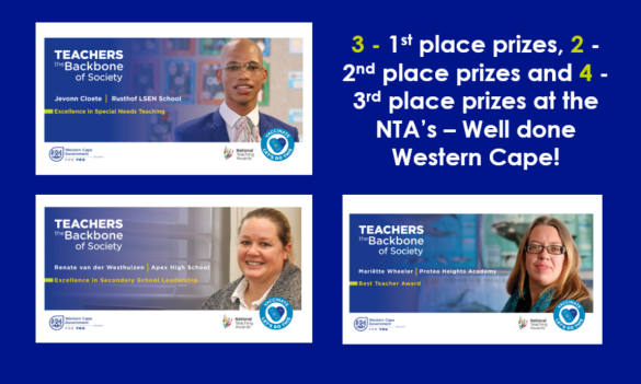 WCED wins big at the National Teaching Awards!