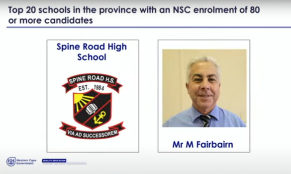 Spine Road High one of the province’s top 20 schools