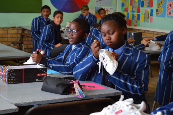 How Worcester PS learners created the shoes Ndlovu Youth Choir wore on America’s Got Talent!