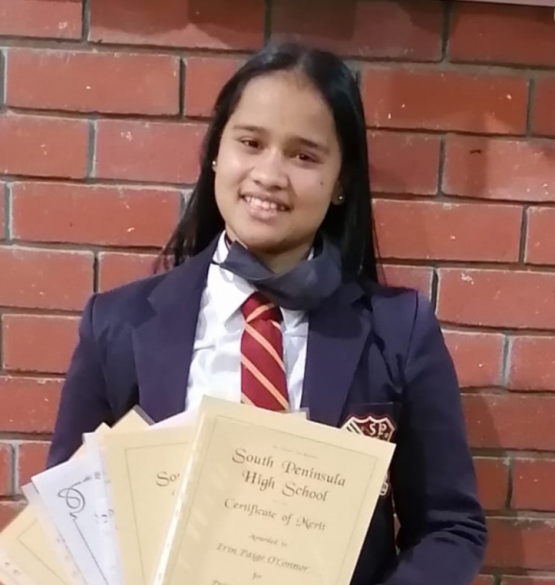 Matriculant credits strong support base for success in difficult times