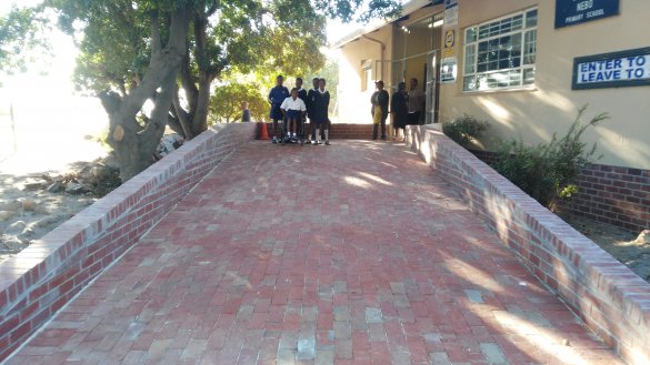 110m wheelchair pathway links learners’ home to her school