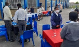 Learners get a hearty breakfast before writing exams